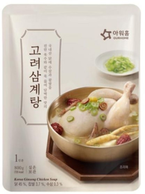 아워홈 고려 삼계탕, 800g, 10개