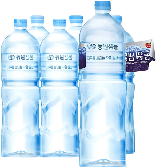 동원샘물 무라벨 2l (무료배송) 생수 물 2l, 12개