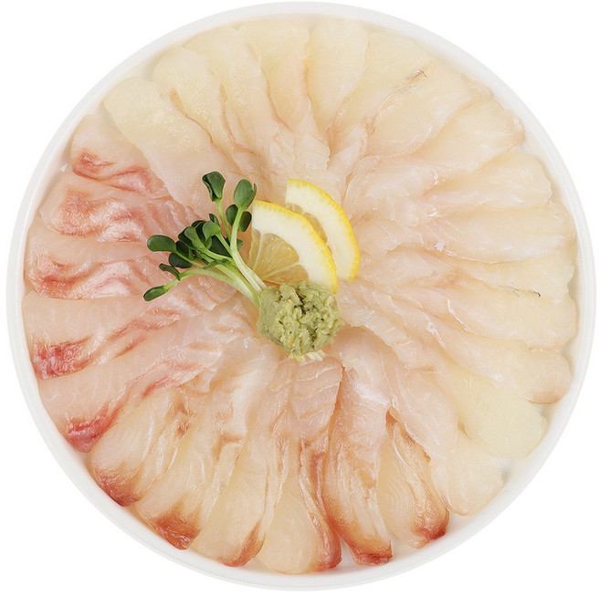 훈훈수산 당일작업 광어회 대광어 신선한 활어회, 1개, 대광어 슬라이스 500g (3-4인)