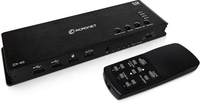 아크로넷 4:1 4K HDMI 심리스 멀티뷰 화면분할 KVM스위치 ZDK-4K6, 1개