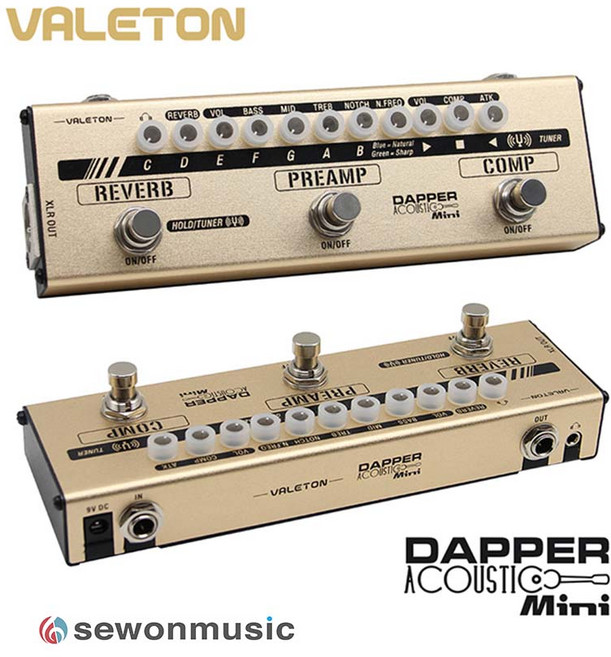 VALETON Dapper Acoustic Mini 베일톤 멀티 이펙터, 1개