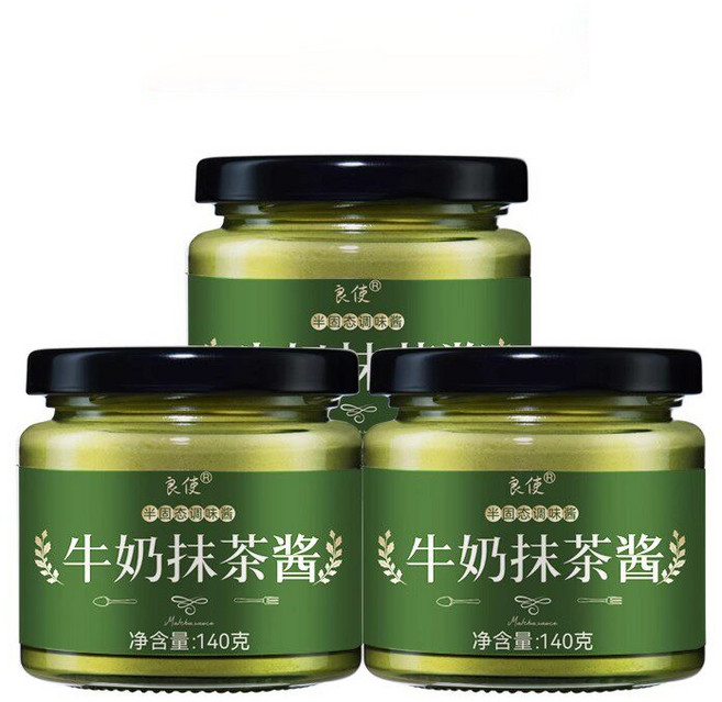 이슬빛 밀크말차 스프레드 아침식사 빵쨈 토스트잼, 3개, 140g