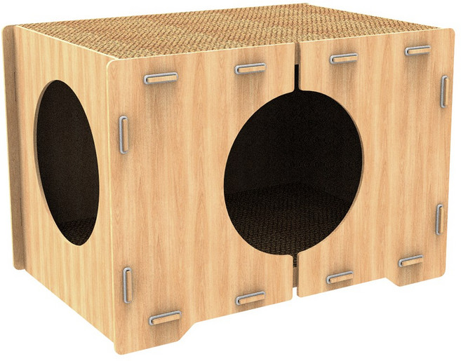 루어캣 숨숨집 큐브 SC-556 / 고양이 스크래쳐 하우스, 1개