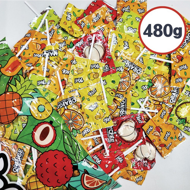후르츠 롤리팝 캔디, 1개, 480g