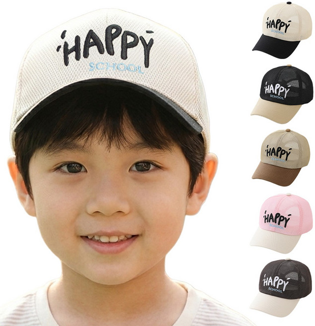 [HANNAL] 어린이 올메쉬 해피스쿨 볼캡 야구모자