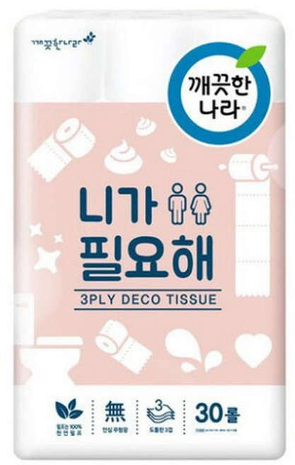 깨끗한나라 니가 필요해, 22m, 30롤, 3개