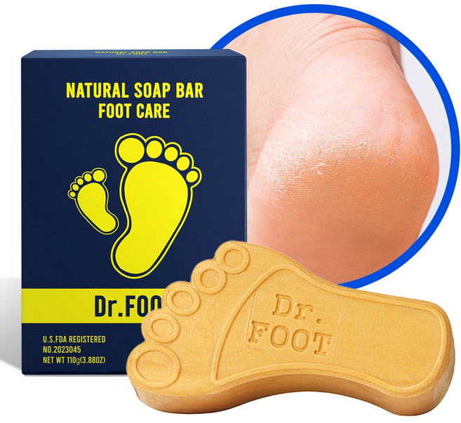 JJBIO Dr.FOOT 닥터풋 허브 발비누 / 항균 발냄새 뒤꿈치 각질 제거 발땀 발톱관리 풋케어 비누, 1개입, 1개, 110g