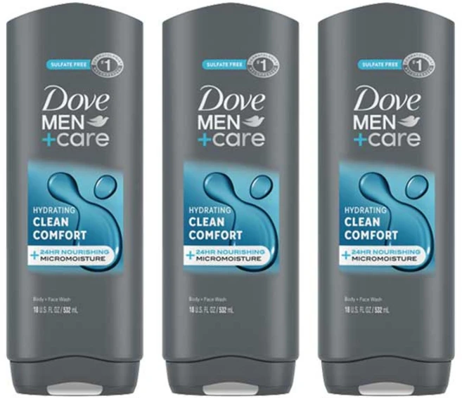 도브 멘 + 케어 클린 컴포트 바디 페이스 워시, 3개, 532ml - 쿠팡