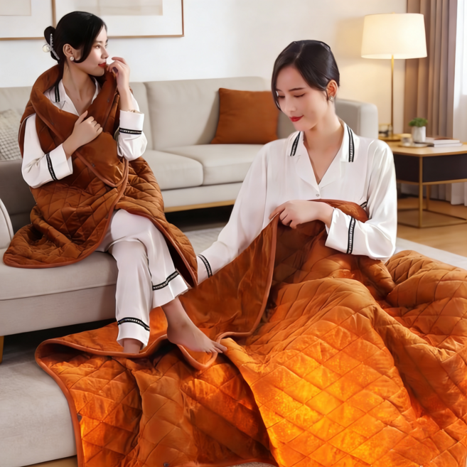 KC인증 USB 전기 담요 사무실 무릎 담요 온열찜질기 온열 매트 손난로 전기장판 차박 전기요 발열 케이프, 카멜