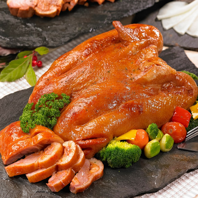 훈제오리 통 완포 한마리 900g 순살/ 바비큐 / 에어프라이어, 3개