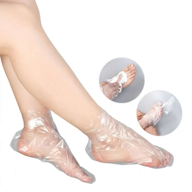 노크노크 일회용 발 마스크 커버 보습 발 비닐 양말 100매, 1개, 1L, 100개입