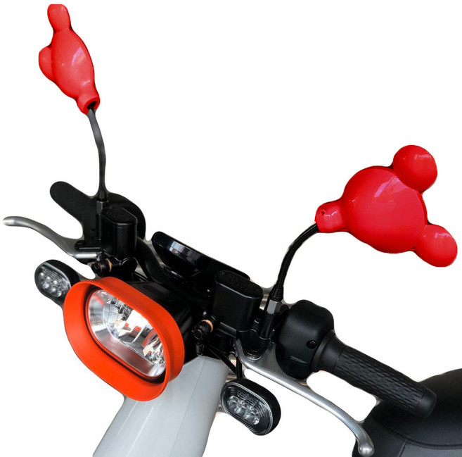 可愛造型米奇後視鏡 摩托車後照鏡, 1套