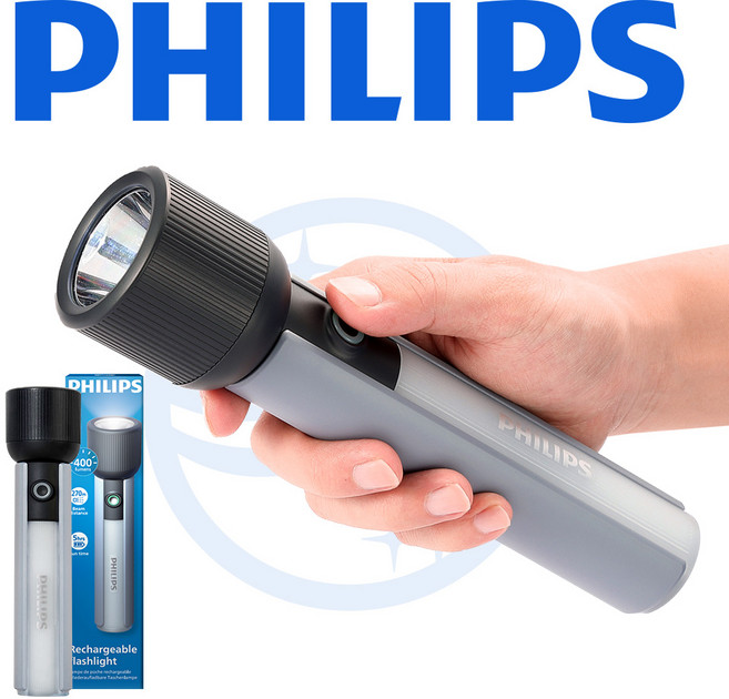 PHILIPS 필립스 멀티 LED 플래시 라이트 SFL1183 캠핑 C타입 충전 손전등 랜턴 휴대용 작업, 1개