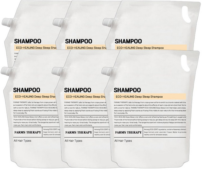 팜스테라피 에코 힐링 딥 슬림 샴푸 2000ml, 6개, 2L