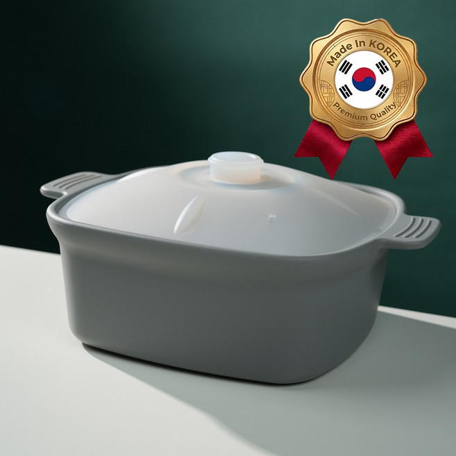 소노리떼 국산 실리콘 냄비 전자레인지 라면용기 대형 계란찜기 1200ml, 1개, 그레이