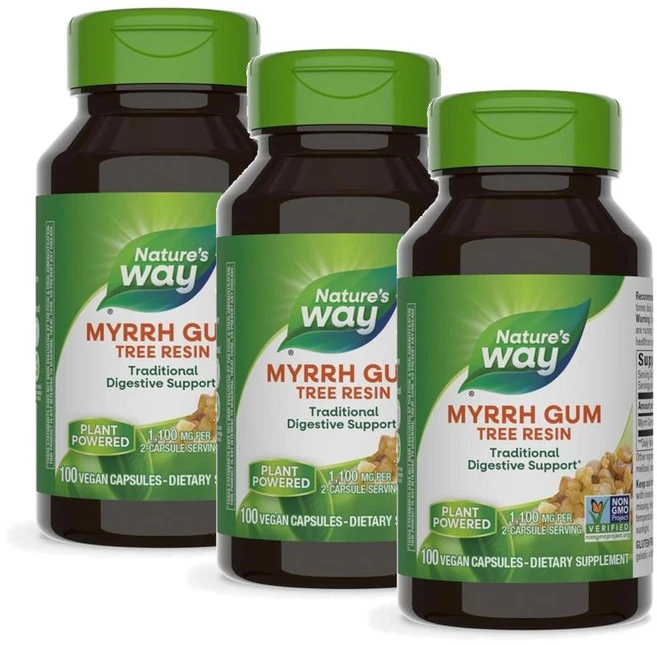 네이처스웨이 몰약 검 트리 레진 캡슐 Nature's Way Myrrh Gum Tree Resin, 3개, 100정 - 쿠팡