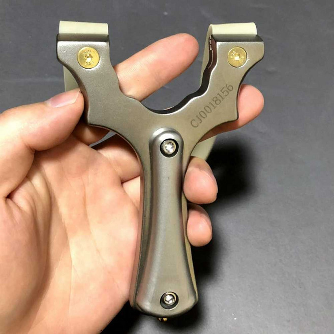 diddi32 티타늄새총 티타늄 조류퇴치 슬링샷 새총 스틸, 스테인레스 스틸 (표준 패키지), 1개