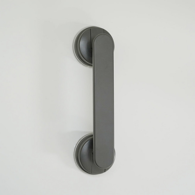 가치 무타공 흡착식 다용도 안전손잡이, 1개, 그레이