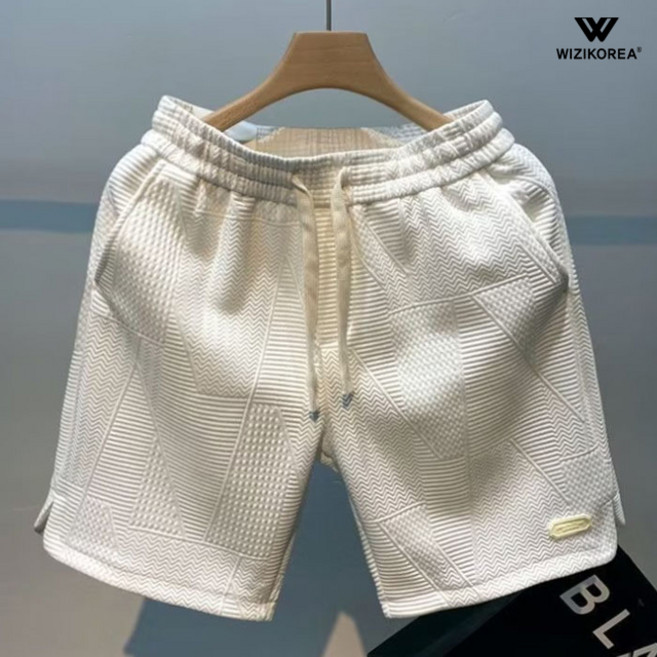 남자 여름 텍스쳐 스포츠 밴딩 반바지 운동복 헬스 팬츠 WI230PN