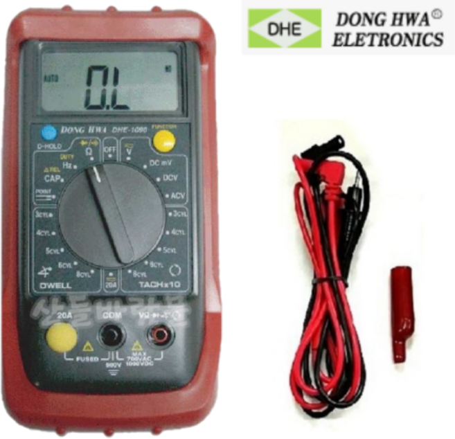 동화 멀티미터기 자동차 차량 엔진테스터 DHE-1090 국산, 1개