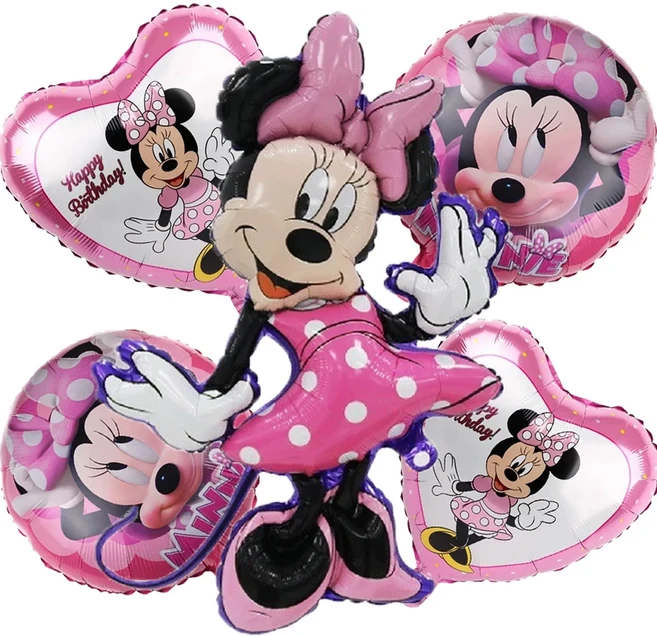 5PCS 미키 마우스 생일 장식 풍선 미키 미니 풍선 세트 및 32in 1-9 번호 풍선 어린이 생일 파티 Decora, 01 기타, 09 5PCS