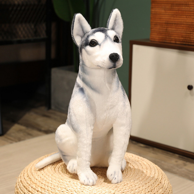 90cm 대형 허스키 모형 리얼 진짜같은 강아지 인형 애착인형 선물 키즈카페 어린이집, 36cm 서 있는 자세, 서 있는 자세, 1mm
