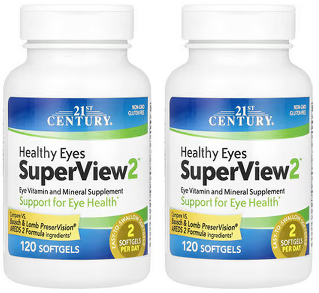 21세기 센트리 2개X Healthy Eyes SuperView2 소프트젤 120정, 2개