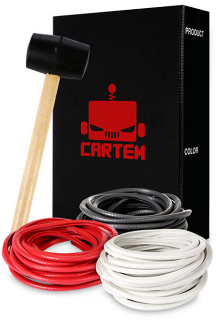 VIP 스테인레스 도어엣지 몰딩가드 10m 시즌2/대용량 10m 고무망치사은품/풍절음효과, 블랙, 1세트