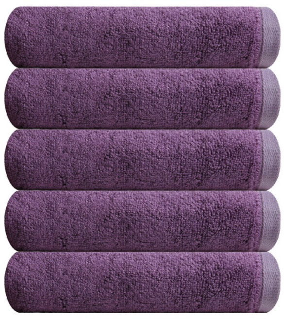 송월타월 크루아상 뱀부 타월 180g 뱀부얀, 퍼플, 5개