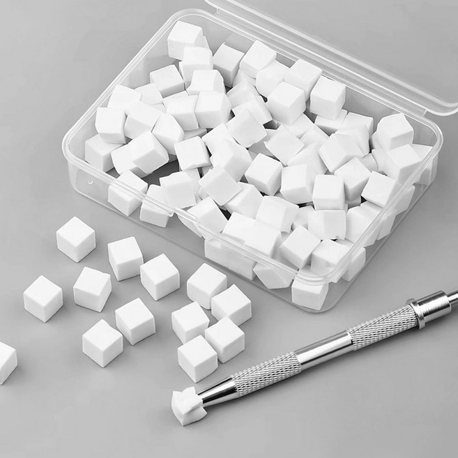 네일트랜드 네일 그라데이션 스펀지 이지피커세트, 1세트, 화이트100개 + 이지피커