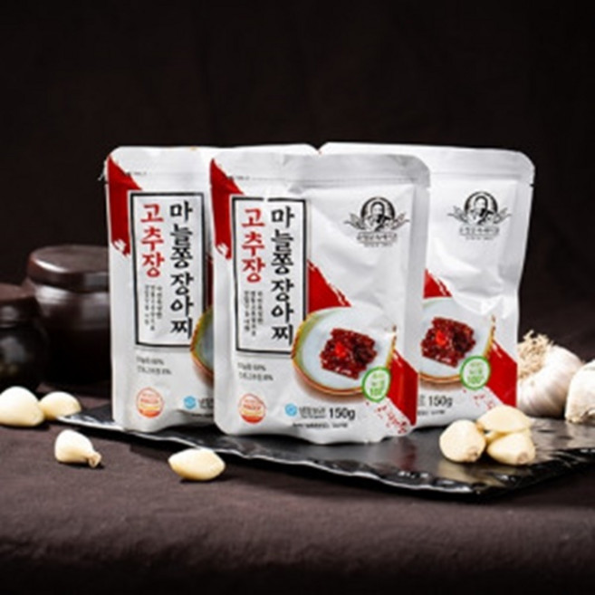 [식품명인 36-가호] 명인 조종현 고추장 마늘쫑 장아찌 소포장, 1개, 150g