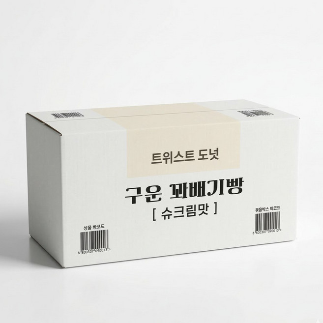 구운 꽈배기빵 슈크림맛 천원빵 대용량 회사간식, 40개, 100g