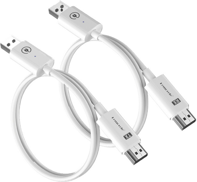 Lemorele HDMI 무선 송신기 수신기 164FT/50M 5G/2.4G 50M 연장 어댑터 동글 키트, P100, 1개