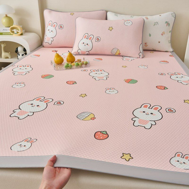 쿨매트 냉감 냉감패드 쿨링 통풍 매트리스 아이스실크매트 세탁가능 여름 신형, 90x200cm 단일 타일 소프트 매트, 카피바라 쿨 아이스 비니