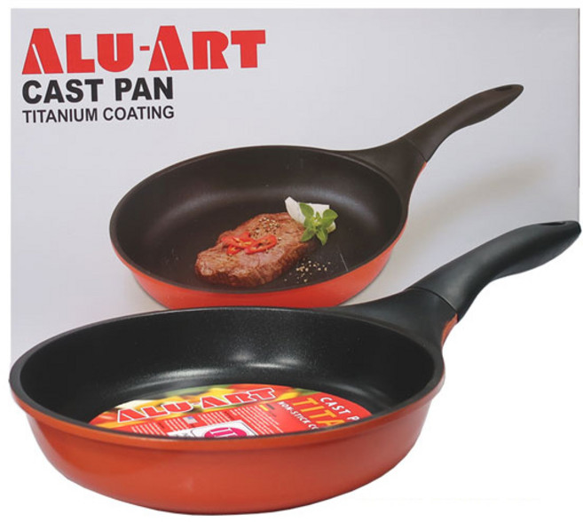 알루아트 티타늄코팅 넌스틱코팅 인덕션프라이팬 20cm, 24cm, 1개