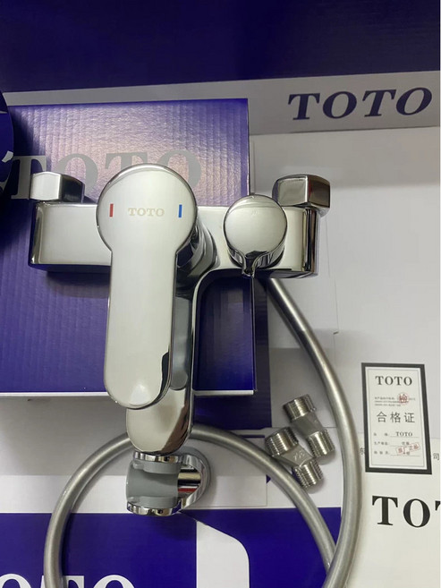 TOTO 淋浴水龍頭, 1個, 恆溫龍頭帶關, 銀色