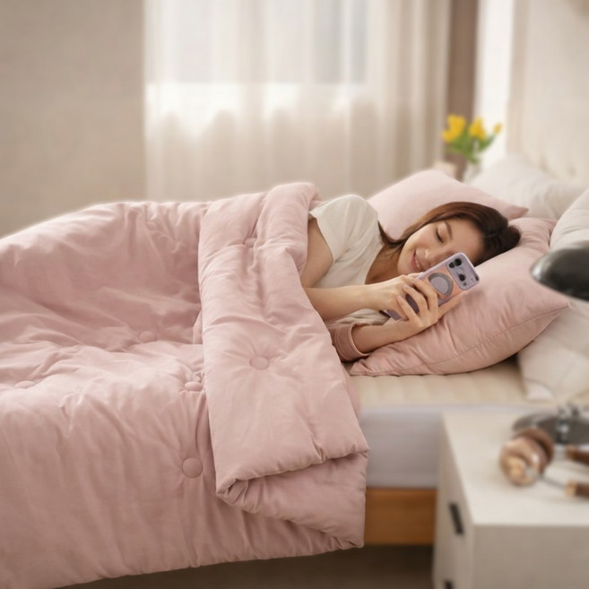 소미르 렌징사 정품 텐셀 양면 100% 모달 60수 알러지케어 봄여름 차렵이불