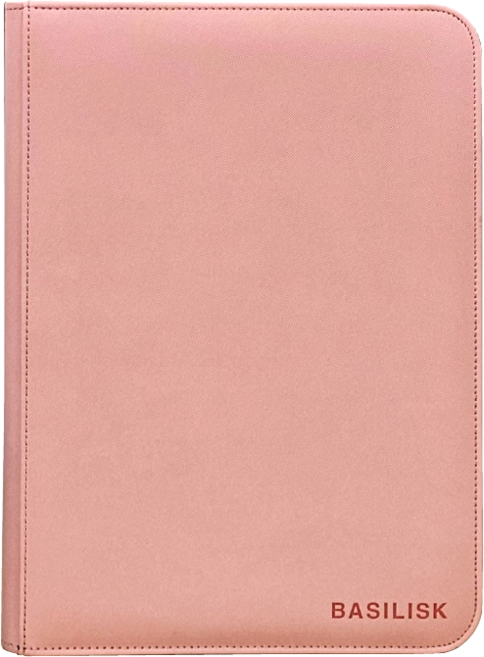 바실리스크 프리미엄 9포켓 지퍼형 PU 바인더 앨범, 핑크
