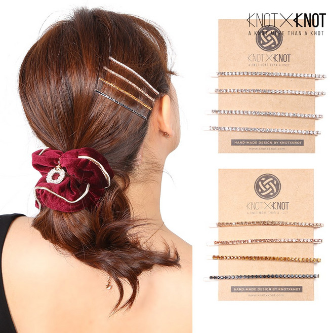 [knotxknot] 단독구성 2-4p 크리스탈 쓰임새 많은 베이직 실핀 모음