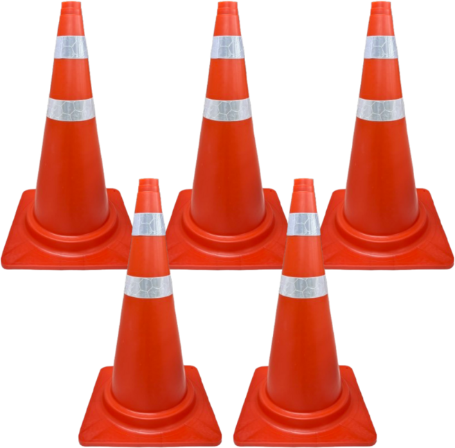 동광세이프 칼라콘, 5개, 적색