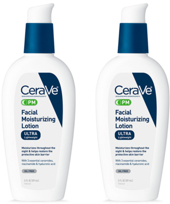세라비 페이셜 모이스처라이징 로션 울트라 라이트웨이트, 89ml, 2개