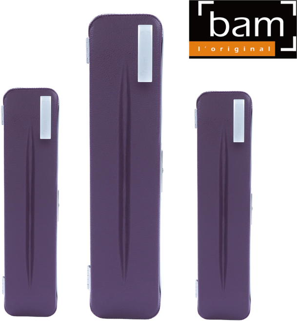 BAM 뱀 플룻 케이스 레뚜왈 플루트 소가죽 ET4009XLVT 바이올렛, 1개