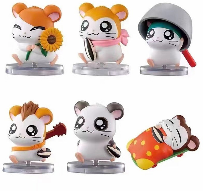 햄토리가챠 선물 귀여운 마스코트 캐릭터 5_모두 6종류, 3_쿵쿵 백 기타
