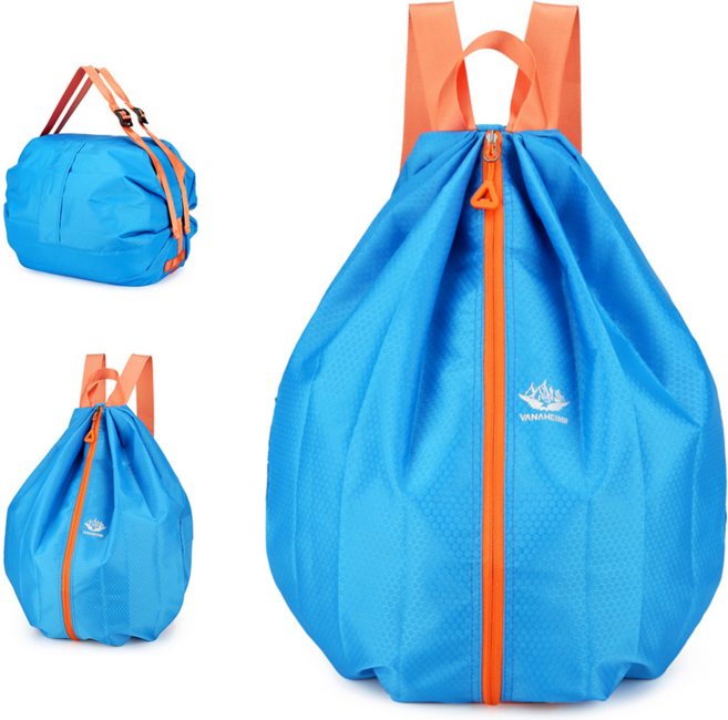 루이 초경량 접이식 가방 방수 수영백 여행 운동용, 스카이블루, 1