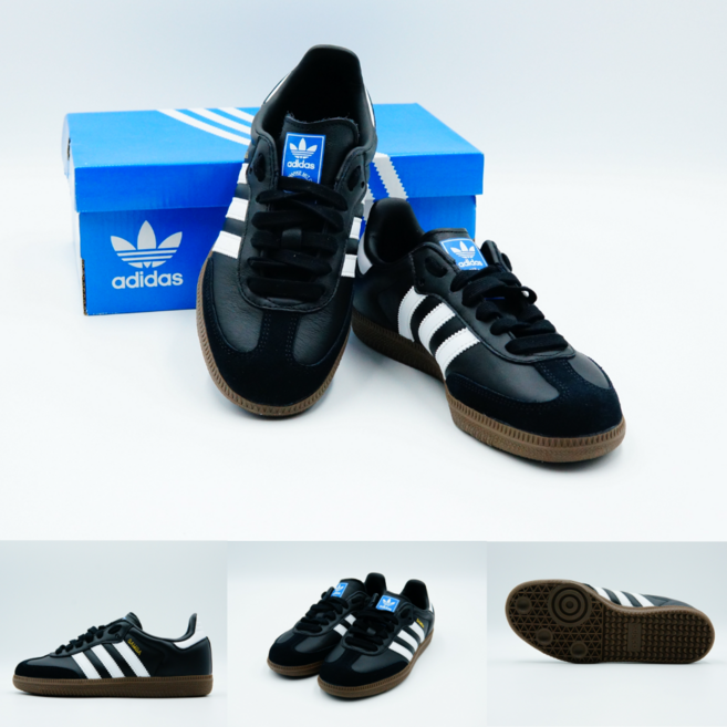 아디다스 삼바 OG 블랙 화이트 정품 스니커즈 남여공용 데일리 커플 학생 직장인 캐쥬얼 운동화