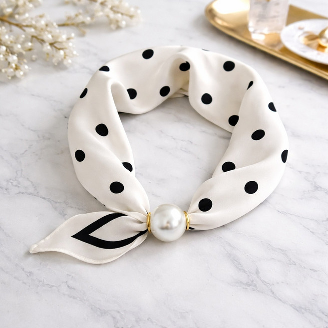 루나뷰링 자석 쁘띠 스카프 미니 목 머플러 봄 가을