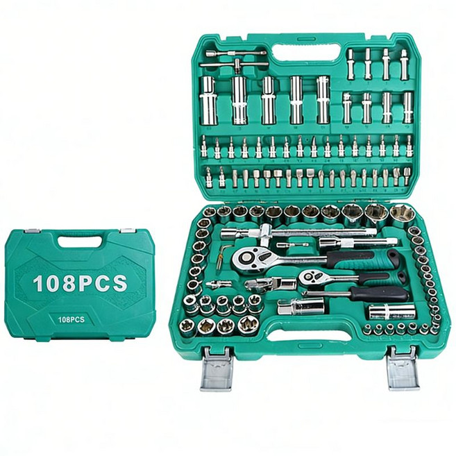 tinduo 자동차 정비 공구 소켓렌치 세트 108pcs, 1세트