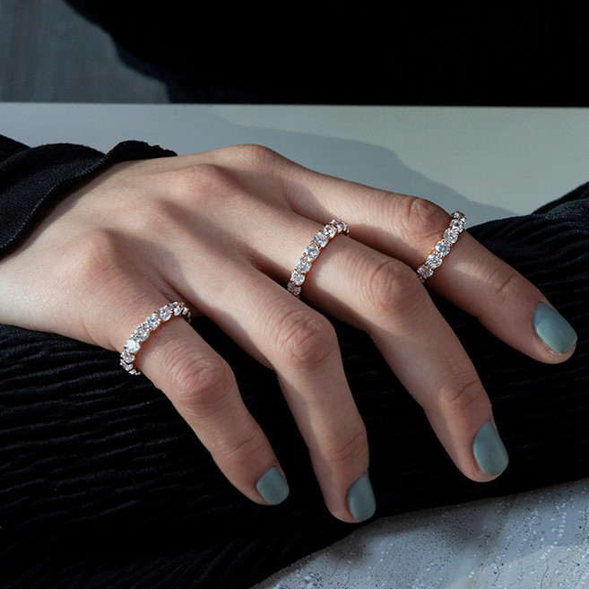 라퐁텐 렐 3.5mm 큐빅 가드링 테니스 반지