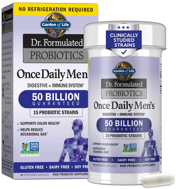 가든오브라이프 Dr. Formulated 남성용 프로바이오틱 500억 CFU, 4개, 30정