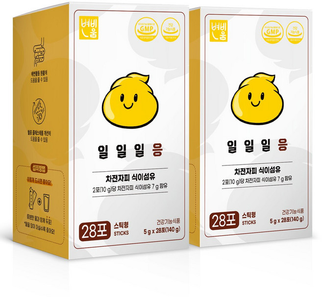 일일일응 쾌변 차전자피 식이섬유 변비움, 5g, 56개